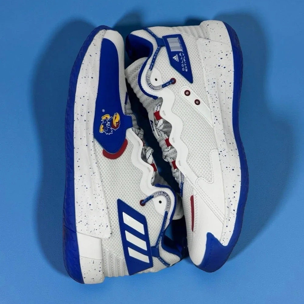 adidas Dame 7 EXTPLY Kansas Jayhawks Player Exclusive Basketball Shoes Size 16 - Picture 6 of 16
